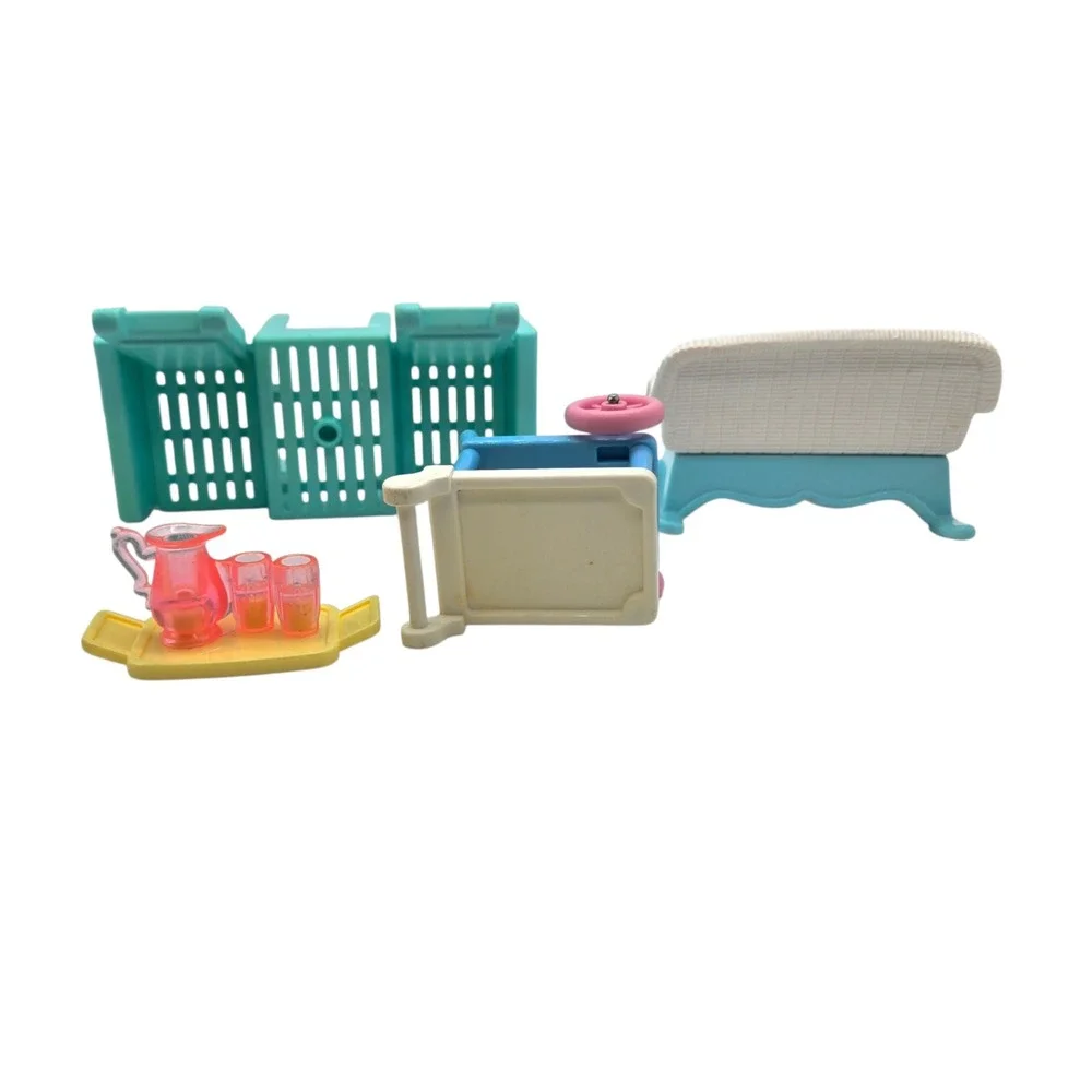 Fisher Price Loving Family Outdoor Furniture Sofa Lemonade Lawn Chair 1993